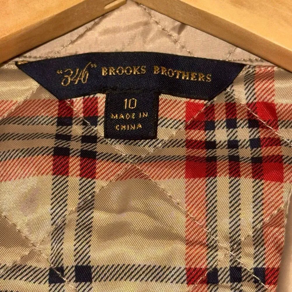 BROOKS BROTHERS 346 Quilted Barn Jacket British Plaid Lined